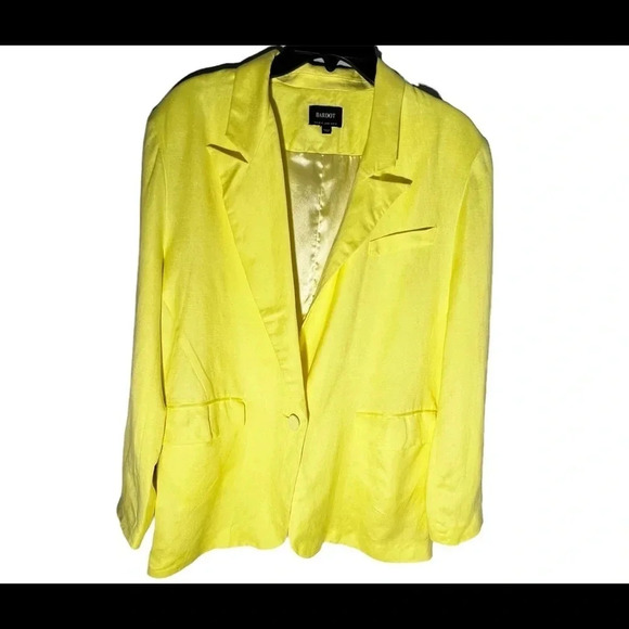 COPY - BARDOT / Revolve Summer Linen Blazer in Sunshine Front Single Button Siz… - Picture 5 of 14